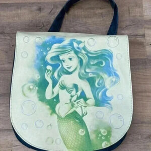 Disney Boutique Princess Ariel Little Mermaid Crossbody Purse Bag Art Watercolor